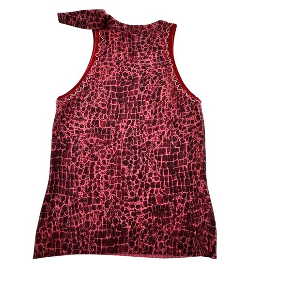 Urchin Mark Eisen Wool Angora Soft Animal Print Beaded Tank Top Women's Size M - Picture 2 of 6